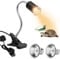 Felenny Reptile Heat Lamp,Tortoise Aquarium Heat Lamp Turtle Lights with Dimmable Switch,2 Bulbs Basking Lamp Adjustable Holder, Pet Heating Light Lamp for Reptile Turtle Lizard Snake