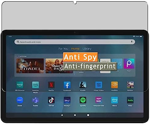Vaxson TPU Pellicola Privacy, compatibile con Amazon Fire Max 11 11 Tablet, Screen Protector Film Filtro Privacy [Non Vetro Temperato]
