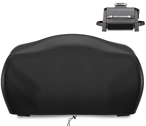 Housse de Gril de Haute qualité adaptée au Gril Ninja Woodfire [OG701EU] avec Bande élastique et Deux Cordons réglables, Oxford étanche à la poussière, adaptée aux Grils de Taille 24''×19''×13''