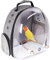 Interfashioner® Bird Carrier Rucksack, Bubble Bird Travel Carrier Backpack with Absorbent Pad and Standing Perch (Feathered Grey)