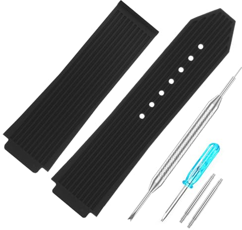 RBIPO 25mm Gummi Uhrenarmband für Big Bang Ersatz Uhrenarmband Wasserdicht Silikon Armbänder für Männer und Frauen