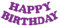 TONIFUL Lila Happy Birthday Banner.NO DIY- Glitter Party Banner, Pre-Strung Purple Birthday Girlande Ready to Use Lila Birthday Party Dekorationen, Dekor