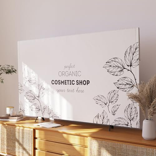 VUT Französische Schwarz-weiß Bedruckte Tv-Abdeckung, Weicher Kristall-samtstoff, Staubdichter Schutz Für Flachbildfernseher, Smart-tvs(Size:70in(160x98cm),Color:C)