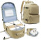 kibachev Reiserucksack Damen/Herren Mit Schuhfach 45x36x20, Rucksack Handgepäck Flugzeug, Diebstahlsichere Reisetasche 30l, Wasserdicht Travel Business Rucksack Mit Laptopfach Viele Fächer Khaki
