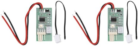 Bsowte 2X DC 12V 4 Wire PWM Fan Temperature Control Speed Controller Governor Regulator for PC Computer CPU Fan Cooler Alarm