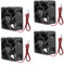 AITRIP 4PACK 60mm 12V DC Kühllüfter Hoher Luftstrom 60mm 25mm 12V 2Pin Amp Fans Dual Ball Bearings für Car Audio Vent Cooling Fan Low Noise