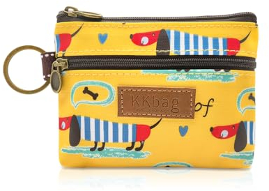 WisePoint Porte Monnaie à l'eau avec Fermeture à Glissière - Mini Pochette pour Pièces, Cartes, Clés, Rouge à Lèvres (Jaune)