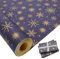 Geschenkpapierrolle für Weihnachten: Großes 76 cm x 12 m großes blaues Kraftpapier mit Schneeflockenaufdruck zum Verpacken von geschenken und Weihnachts als Partydekoration