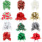 jijAcraft 24 Stück Weihnachts Geschenkschleifen Pull Bows, Weihnachtsschleifen Selbstklebend 13cm, Weihnachts Schleifen Zubehör für Geschenkverpackungen, Weinflaschendeko, Floristen, Weihnachtsdeko
