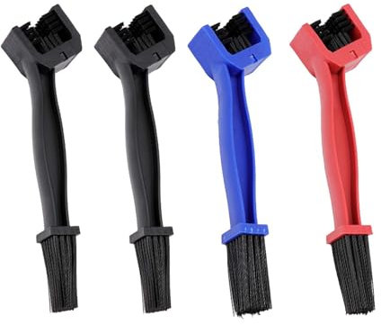 Ketten Reinigungsbürste Motorrad Fahrrad - 4 Stück Kettenreiniger Set Sauberen Kettenreiniger Bürste für Motorrad und Fahrrad