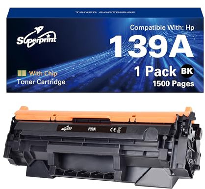 Superprint 139A Toner Schwarz (Mit Chip) Kompatibel für HP 139A W1390A Tonerkartusche für Laserjet Pro 3002dn 3002dw, MFP 3102fdn 3102fdw Drucker (Norm, 1500 Seiten)