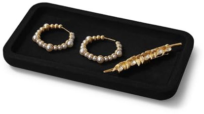 Oirlv Velvet Jewellery Tray Jewellery Display Tray for Necklace Ring Earring Storage and Display