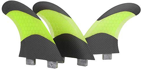 Qukaim Integral Fin FCC G5 Palme de suivi en fibre de verre pour kayak, canoë, bateau à rame, jaune