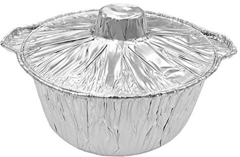 Ciieeo Poêle En Feuille D'Étain Pot En Feuille D'Étain Moule À Gâteau Casseroles En Aluminium Pour La Cuisson Rôtissoire Poêle À Griller Allant Au Four Radiateurs Extérieurs En Étain