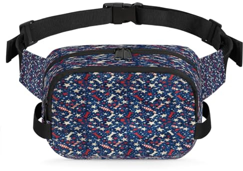 Gürteltasche mit Knochensternen und Streifen, multifunktionales Pack für Reisen, Sport, Laufen, Bauchtasche, Geldbörse, Gürteltasche für Damen, Herren, Kinder, Mädchen, Jungen, farbe, XL,