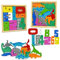 Vileafy Wooden Jigsaw Puzzles for Kids Ages 4-6, Dinosaur Shape Puzzles and Wooden Number Building Blocks for Toddler Travel Toys