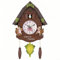 YUANGANG Kuckucksuhr Vintage Kuckucksuhren Wand Kuckucksuhr mit Pendel Home DIY Dekoration Büro Zubehör für Wohnzimmer Küche (Braunes Eichhörnchen)