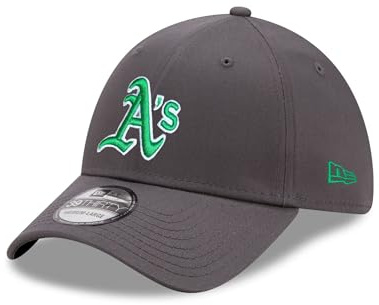 New Era Baseball Cap Kappe 39Thirty Modell gebogener Schirm Stretch-Material MLB Accessoire grau