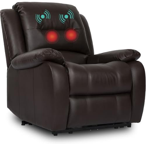 MeitFith Massagesessel Sofa, Null Schwerkraft Ergonomischer einzelner Liegestuhl, Massage Stuhl Ganzkörper, braun