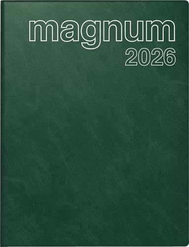 rido/idé Buchkalender Mod. magnum 2026 | 18,3×24 cm, Kunststoff, dunkelgrün