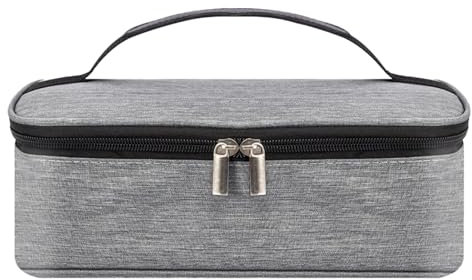 Satiskid Bolsa isotérmica pequeña con aislamiento, 3,2 L, plegable, ligera, aislada, para picnic, trabajo, escuela, para hombre y mujer (gris)