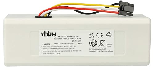 vhbw Akku Ersatz für Xiaomi BRR-2P4S-5200S für Saugroboter (2600 mAh, 14,4 V, Li-Ion)