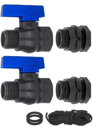 Bulk Rain Barrels Tap Bundles with Thick Silicones Washers and Threaded Connectors Compatible for Water Storage Universals Rain Barrels Accessories