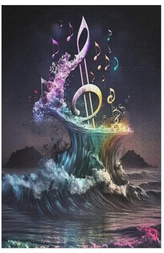 Musical Note Jigsaw Puzzle for Adults 1000 Piece for Kids Age 12 Years Up Woodiness Puzzles Educational Game 78×53cm