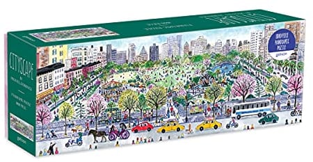 Galison Mudpuppy Michael Storrings Cityscape 1000 Piece Panoramic Puzzle, 9780735365384