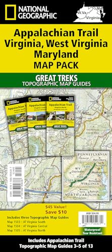 Appalachian Trail: Virginia, West Virginia, Maryland [map Pack Bundle]: Topographic Map Guides (National Geographic Trails Illustrated Map)