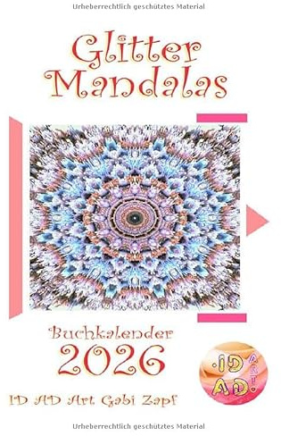 Glitter Mandalas Buchkalender 2026: Glitter Mandalas Buchkalender 2026