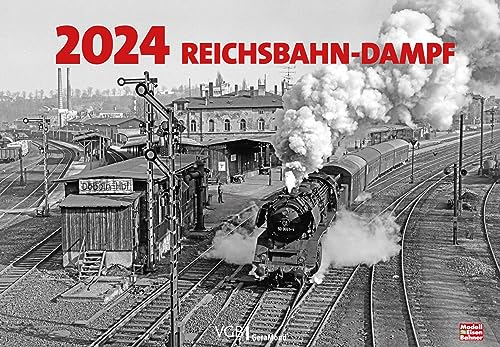 Eisenbahn-Kalender – Reichsbahn-Dampf 2024: Erinnerungen an die DDR-Reichsbahn. Großformat Wandkalender 49x34cm