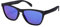 Ciffre EL-Sunprotect® Sonnenbrille Polarisierte Linsen Retro Vintage Style Nerd Look Stil Unisex Brille - Schwarz Blau Verspiegelt