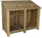 Wooden log store 4ft (W-146cm, H-126cm, D-88cm), natural finish (Without kindling shelf)