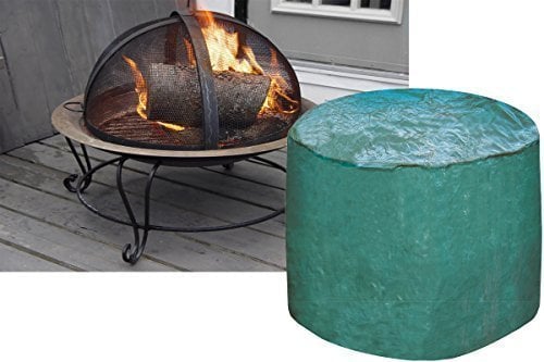 Garden mile Groß Schwer Arbeiten Wetterfest Grüne Runde Feuerstelle Schutz Regenmantel,Garten Holzofen Feuerstelle Abdeckung, Wasserdicht UV-Schutz Holzscheit-brenner Abdeckung,Große