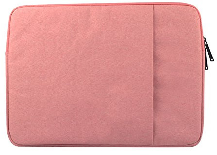 Notebook-Tasche Für MacBook Laptop Schutztasche Aus Robustem Nylon 2 Zubehörfächer Verstärkte Polsterwände Pink 14