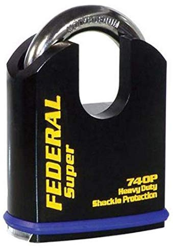 Federal FD740P Ultra Secure Closed Shackle Padlocks - CEN5 Rated/Sold Secure Gold (70mm Body)