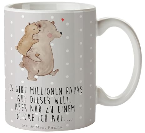 Mr. & Mrs. Panda Tasse Papa Bär - Geschenk, Mama, Danke Papa, Vatertag, Porzellantasse, Keramiktasse, Oma, Vater, Tasse mit Zitaten, Onkel,