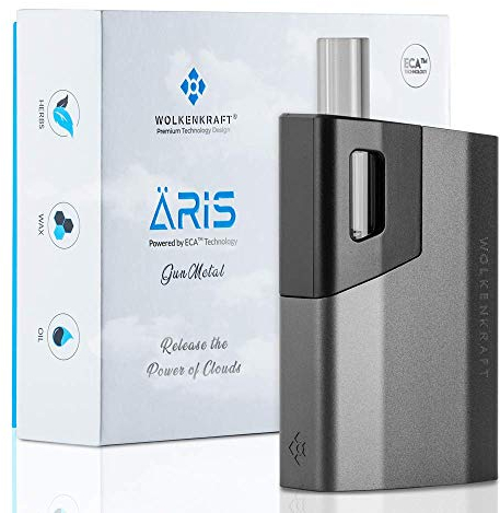 Vaporizador WOLKENKRAFT ÄRiS evaporador premium con CONVECCIÓN ECA + 25 seg. heat-up + boquilla extensible... *GUN METAL*