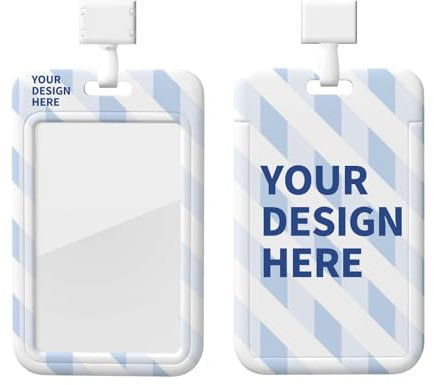 Porte-Badge Personnalisable Photo, Personnalisé Porte Badge Pour Carte de Travail Licences,Cadeaux pour les employés.