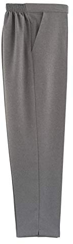Ladies Women Smart Fit Half Elasticated Waist Pull On Trouser Inside Leg, Short 25, Regular 27, Long 29 (Grey, 14 Short)