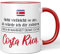 JUNIWORDS Tasse, Sieht vielleicht so aus, als würde ich dir zuhören. Doch in Wahrheit denke ich an Costa Rica (1001365), Wähle Farbe, Rot