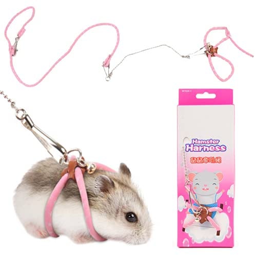 Pet Hamster Harness Hamster Harness Small Animals Harness Rope Adjustable Small Animal Lead for Guinea Pig Bird Parrot Mouse Hamster Squirrel
