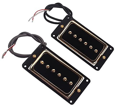 ZENGXUE Alnico 5 Humbucker Pickup Bridge Neck Set P90 Für E-Gitarre Zubehör Schwarz Humbucker Tonabnehmer Set
