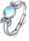 Triple Mond Göttin Ring 925 Sterling Silber Mondstein Mond Ring Verstellbarer Triple Mond Göttin Schmuck Geschenke für Frauen Mädchen