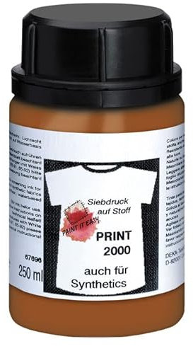 PAINT IT EASY NEU Siebdruckfarbe DEKAPRINT 2000, 250 ml, Hellbraun