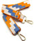 Verstellbarer Schultergurt für Taschen Blau Orange, Taschengurte zum Wechseln, Taschengurt Breit mit Karabiner Gold, 80-130 cm Tragegurt Tasche für Damen Schulterriemen, Moderne Handtasche, 3.8cm, 47