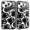 MAYCARI Cute Funny Face Pattern Design Compatible with iPhone 11 Pro Case for Men Boys, Hard Back with Funny Cute Cool Art Pattern Soft TPU Bumper Protective Phone Case(Black)