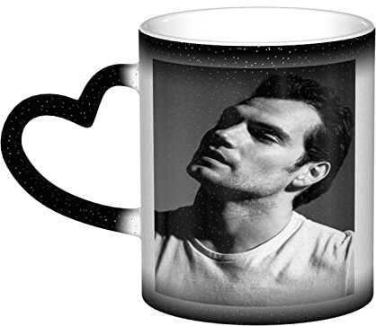 YINGD Henry Tasse Cavill – Eine 340 ml Sternenhimmel-Tasse mit Farbwechsel, wärmeempfindliche Keramiktasse – Bild offenbart, wenn heiße Flüssigkeit hinzugefügt wird. Schwarz