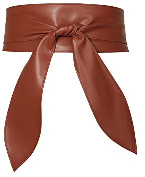 LumiSyne Damen Obi Gürtel Breite Gürtel Retro Cinch Gürtel Weich PU Leder Mode Wickelgürtel Zum Schnüren Knoten Hüftgürtel Bindegürtel Korsett Gürtel Taillengürtel Für Kleider Tägliche Party